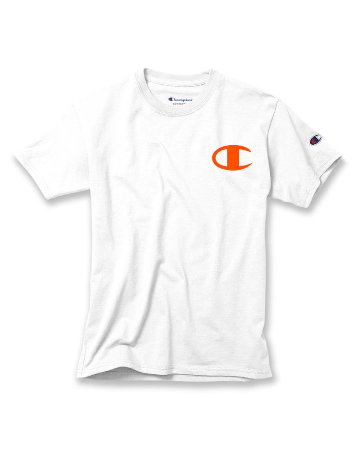 Champion T-Shirt Meisjes - Wit - Cotton Logo Pieces ( 124083-QWU )